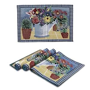 Buy Encasa XO Boho Jacquard Table Placemats Set Of 4 - Flowerpot Design ...