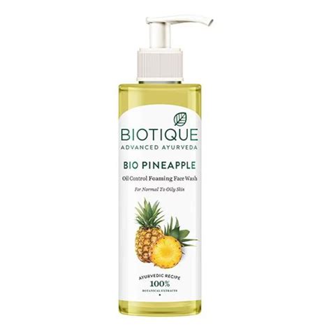 Buy Biotique Bio Pineapple Oil Control Foaming Face Wash 200 ml | 19 ...