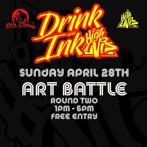 High Vis Drink And Ink Art Battle Round 2, Stir Stores, Stirchley, 28 ...