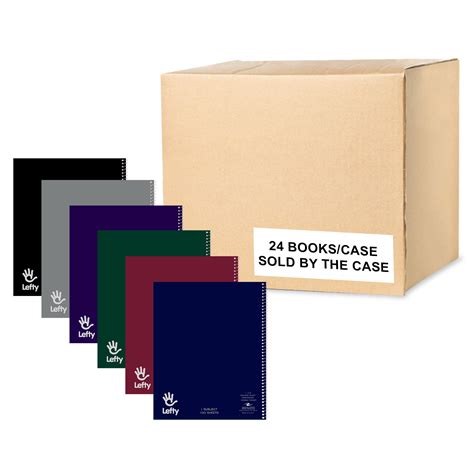 Roaring Spring Lefty Wirebound Spiral Left Handed Notebook, Case of 24, 1 Subject, 11" x 9", 100 ...