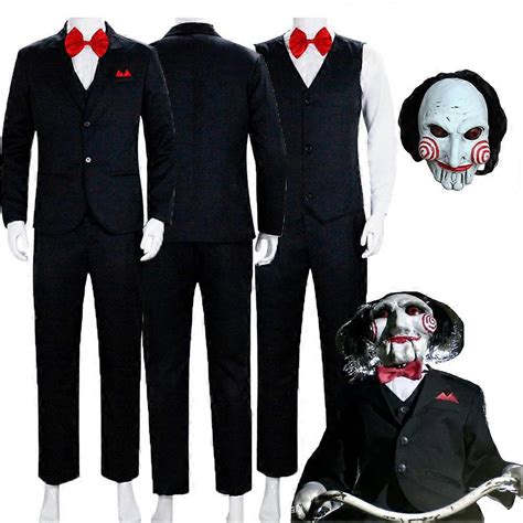 TV Saw Cos Jigsaw Killer Cosplay Costume Outfits Fantasy Uniform Mask ...