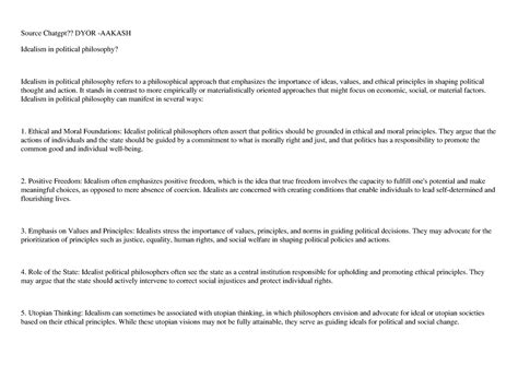 Idealism in political philosophy, George W.F. Hegel dialectical method ...