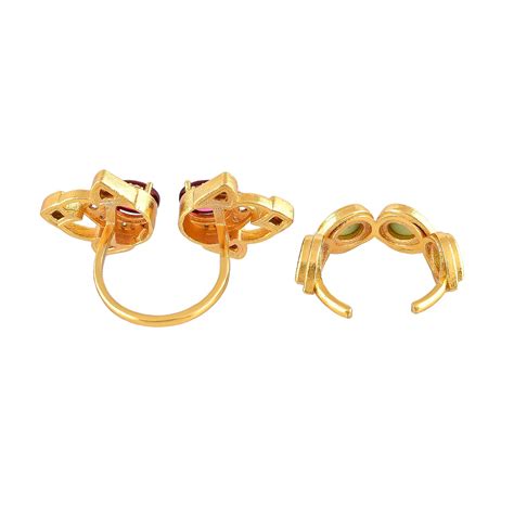 Heer Pankhuri Open Finger Ring Combo Set – VOYLLA