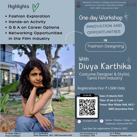 MCC Alumni | Workshop on Innovation & Opportunities in Fashion ...