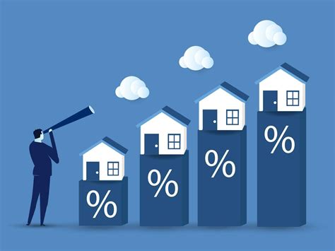 Housing price rising up, Arrow chart rising house prices, real estate ...
