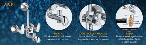 Buy BRE305 Breeza Series 100% High Grade Brass 3 in 1 Wall Mixer with ...