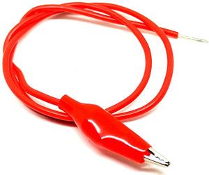 INVENTO 1Pcs Red Mini crocodile alligator clip with 20 AWG 0.5 sq.mm ...