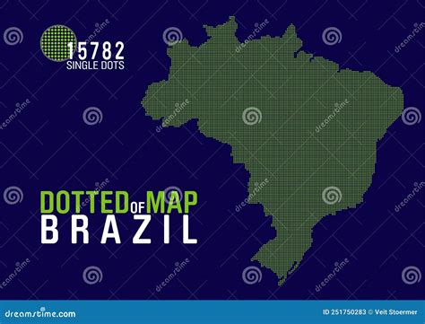 A Dotted Map Of Brazil Cartoon Vector | CartoonDealer.com #251750283