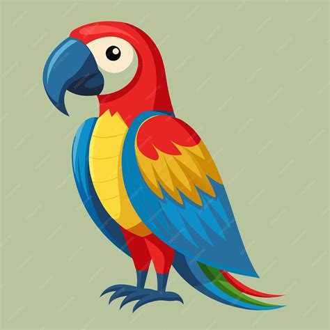 Parrot Bird Clip Art Vector Illustration Design | Premium AI-generated ...