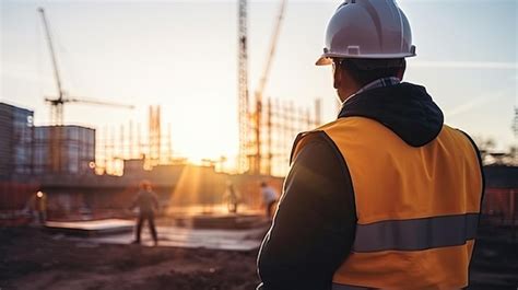 Engineer working on building site | Premium AI-generated image
