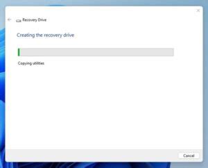 Windows 11 Create Recovery Drive 的图像结果