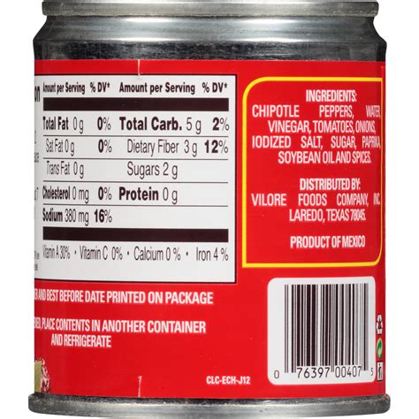 Chipotle Peppers In Adobo Sauce Nutritional Info | Besto Blog