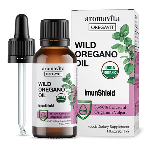 Amazon.com: AROMAVITA ImunShield Wild Oregano Oil Organic Liquid Drops ...