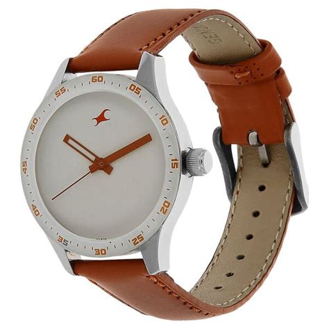 Buy Online Fastrack Quartz Analog White Dial Leather Strap Watch for ...