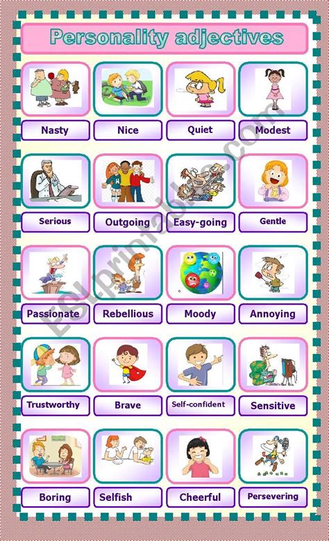 Image result for Adjective Cards Printable