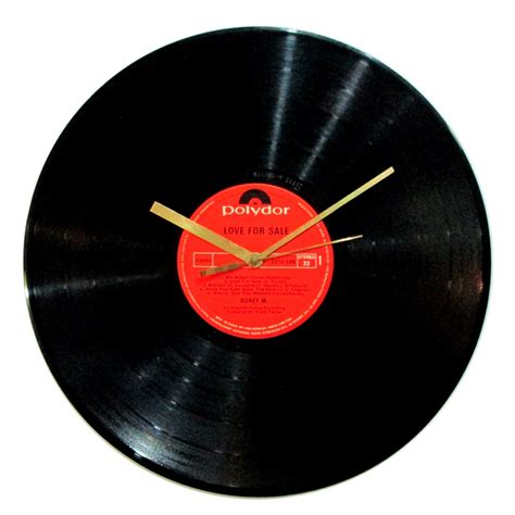 Vinyl record clocks: Boney M Love for Sale old vinyl records clocks online