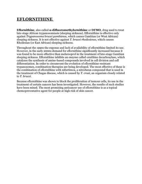 Eflornithine - EFLORNITHINE Eflornithine, also called α ...
