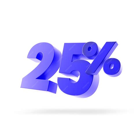 Premium Photo | 25 twenty five percent 3d rendered blue glass textured