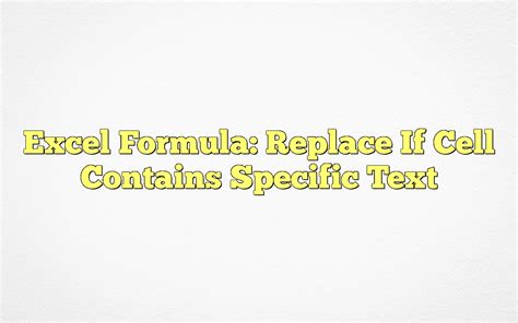 Replace Formula in Excel 的图像结果