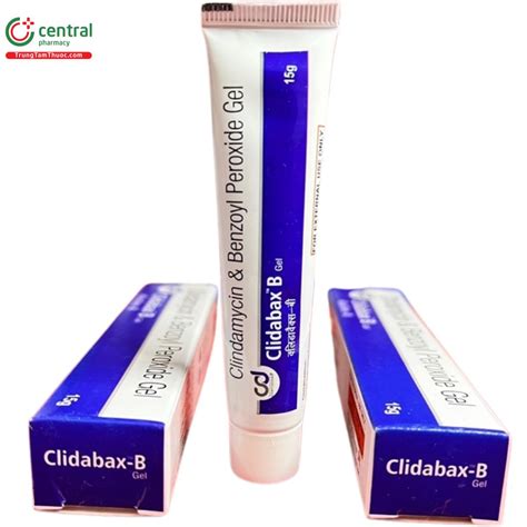 Thuốc bôi Clidabax B dạng gel chứa Clindamycin và Benzoyl peroxide