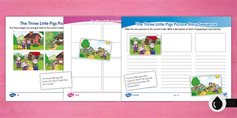 The Three Little Pigs Story Sequencing Activity Sheets
