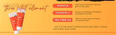 NEA Papaya, Vitamin C & Tea Tree Oil Face Wash for Fresh Renewal ...