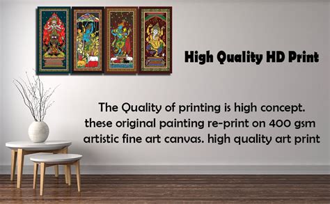 IMAGING CANVAS® Jagannath Pattachitra Indian God | Framed Wall Hanging ...