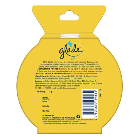 Buy Glade Lemon Fresh Gel, 75 gm | 19 Minutes Delivery | Apollo Pharmacy