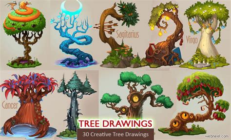 Image result for Creative Tree Drawing