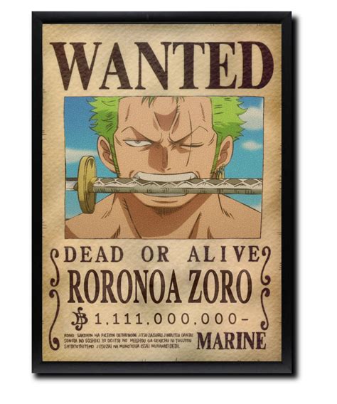 Roronoa Zoro Wanted Poster – Swipe Arts