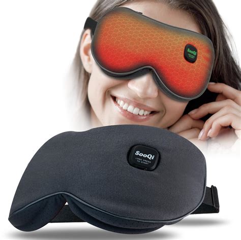 Cordless Heated Eye Mask with 3 Adjustable Temperatures, USB-C ...
