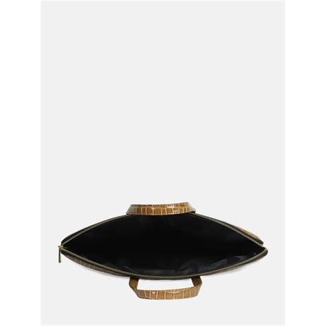 Buy Bagsy Malone Vegan Leather Crocodile Print Unisex Laptop Bag Online