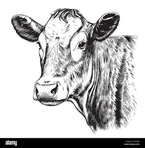 Cow Face Drawing