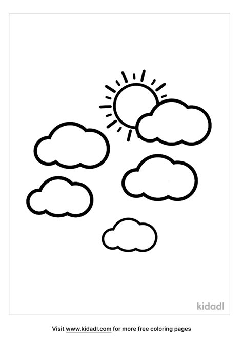 Cloud Coloring Pages Sun at webkamilablog Blog