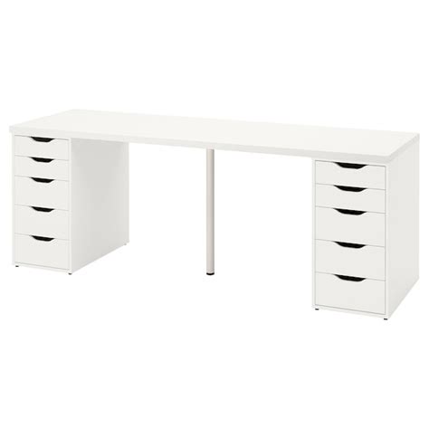 LAGKAPTEN / ALEX desk, white, 200x60 cm (783/4x235/8") - IKEA