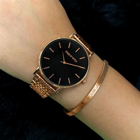 Shop Joker & Witch Rose gold Watch Bracelet Set For Women Online