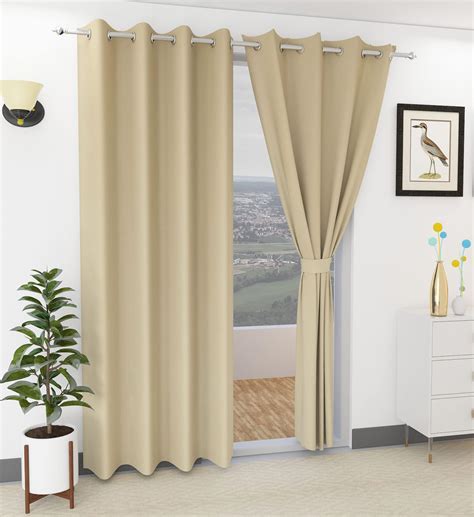 Buy Home Sizzler Polyester Solid Door Curtain, Long Door - 9 Feet ...