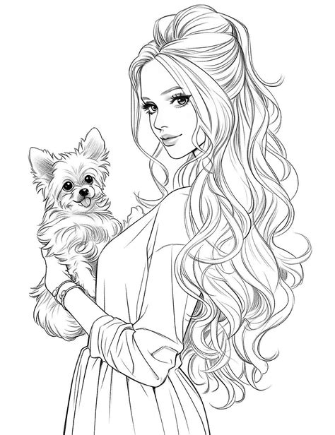 Barbie Puppy Coloring Pages