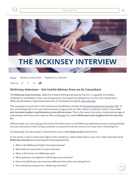 McKinsey Case Interview Example 的图像结果