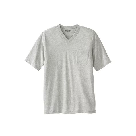 KingSize Men's Big & Tall Shrink-Less Lightweight V-Neck Pocket T-Shirt