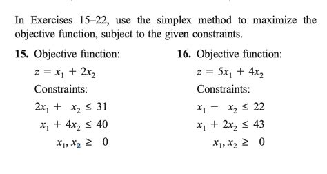Image result for 3 Exercises of Simplex Method