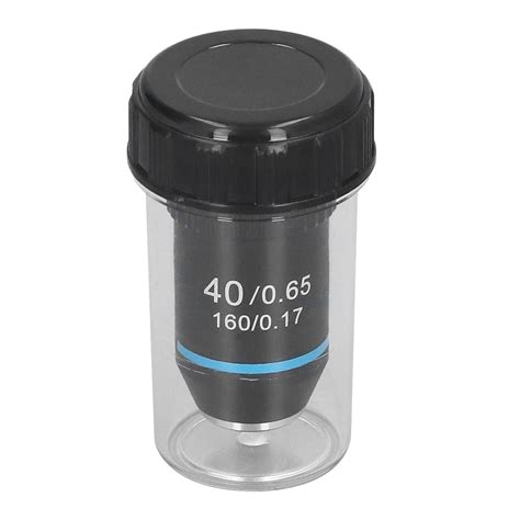 40X Microscope Lens, 20.2mm Thread Standard RMS Black 195 High ...