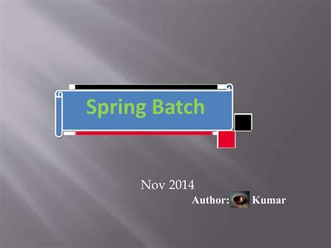 Spring Batch Introduction 的图像结果