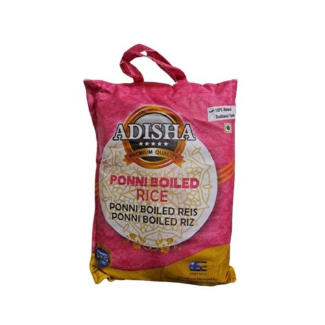 Adisha Ponni Boiled Rice 5kg – Sangamitra Bit Grocery