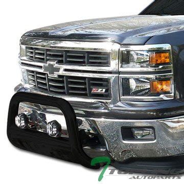 Topline Autopart Black Bull Bar Brush Push Front Bumper Grill ...