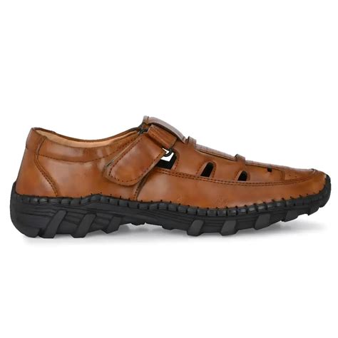 Leather Sandals For Men Tan Color Roman Sandals - Wittymart
