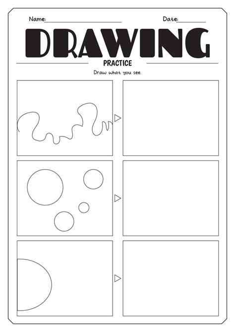 Image result for Drawing Practice Worksheets