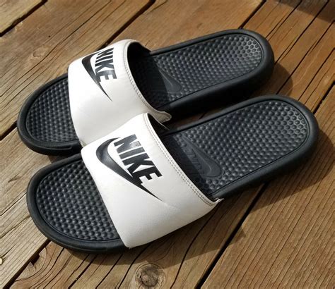 White Nike Slides