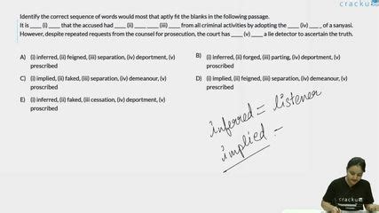 [Video] Identify the correct sequence of words would most that aptly ...