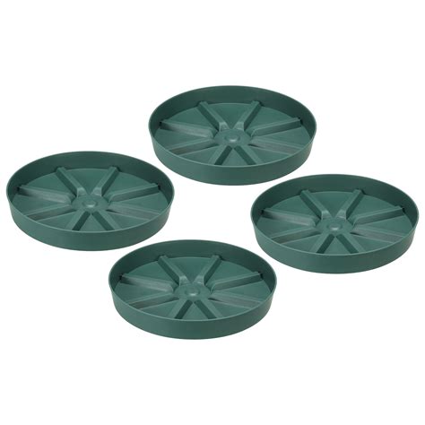 Uxcell 10.5 Inch Plant Saucers Tray, Durable Plastic Round Flower Pot ...